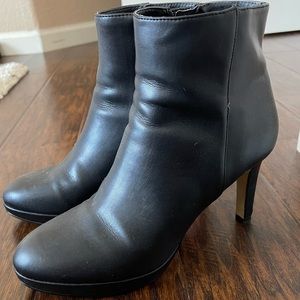 Platform heeled booties
